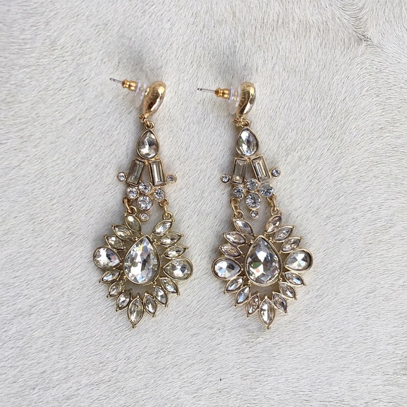 Vintage Jewelry - Vintage | Rhinestone Statement Earrings